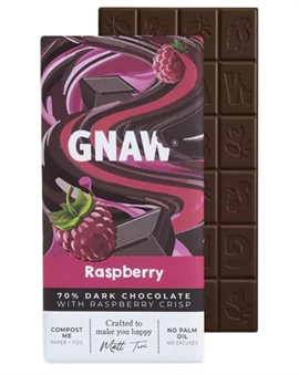 Gnaw Choklad Dark Chocolate Raspberry 80g